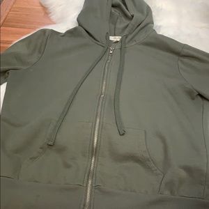 Green Zip Up Hoodie